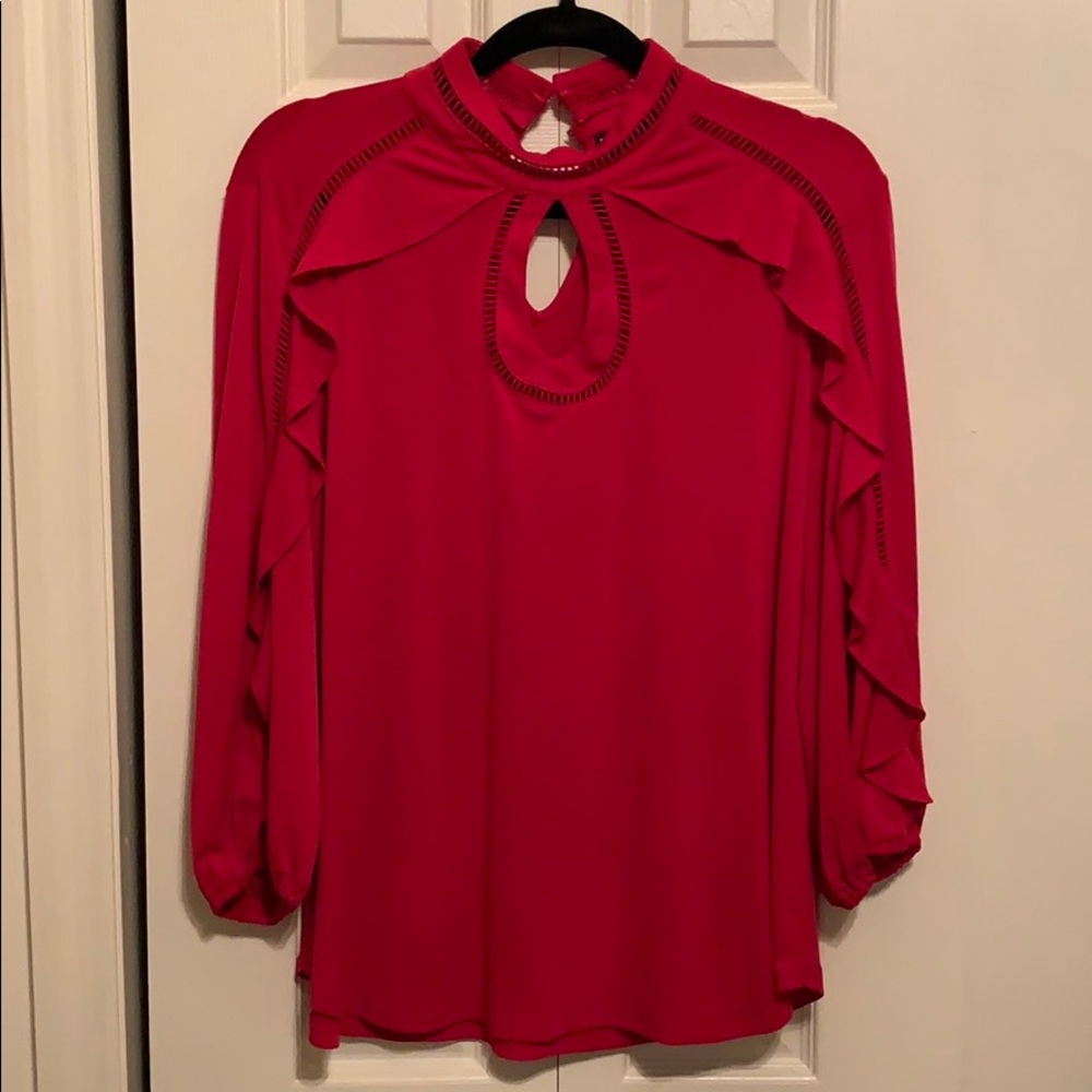 Red long sleeve top